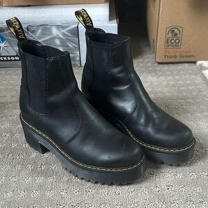 Dr. Martens Black Leather Rometty Women's Boots